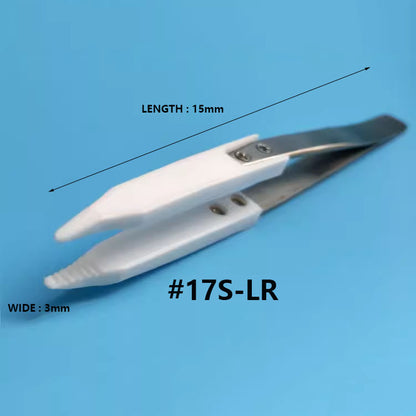 PTFE anti-static tweezers resistant to acid, alkali, and high temperatures for precise watch accessory handling.