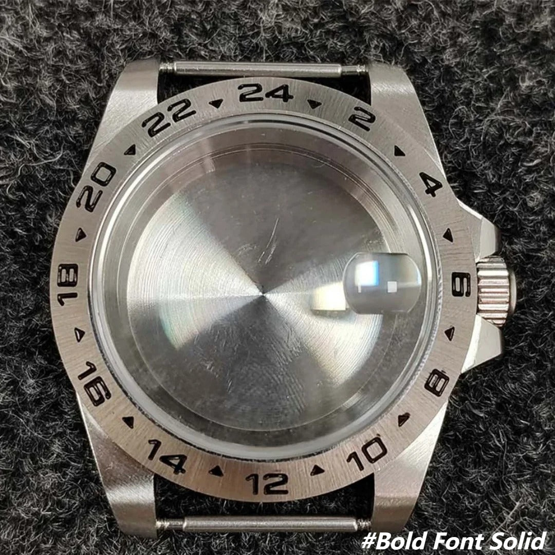 39mm 5ATM Waterproof GMT 24 Hours Classic Retro Watch Case for NH34/NH35/NH36