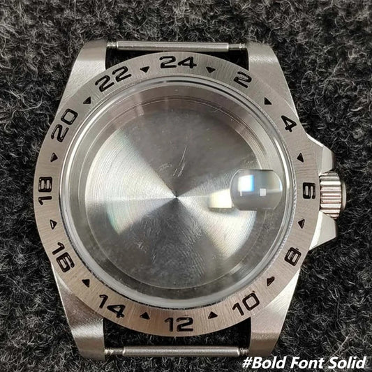 39mm 5ATM Waterproof GMT 24 Hours Classic Retro Watch Case for NH34/NH35/NH36