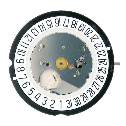 Ronda 515 quartz watch movement with date display at 3 and 6 o?clock positions