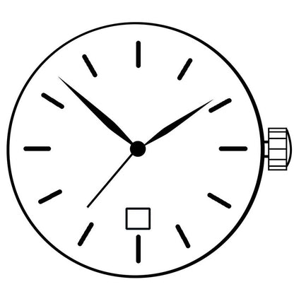 Ronda 515 quartz watch movement with date display at 3 and 6 o?clock for precise timekeeping