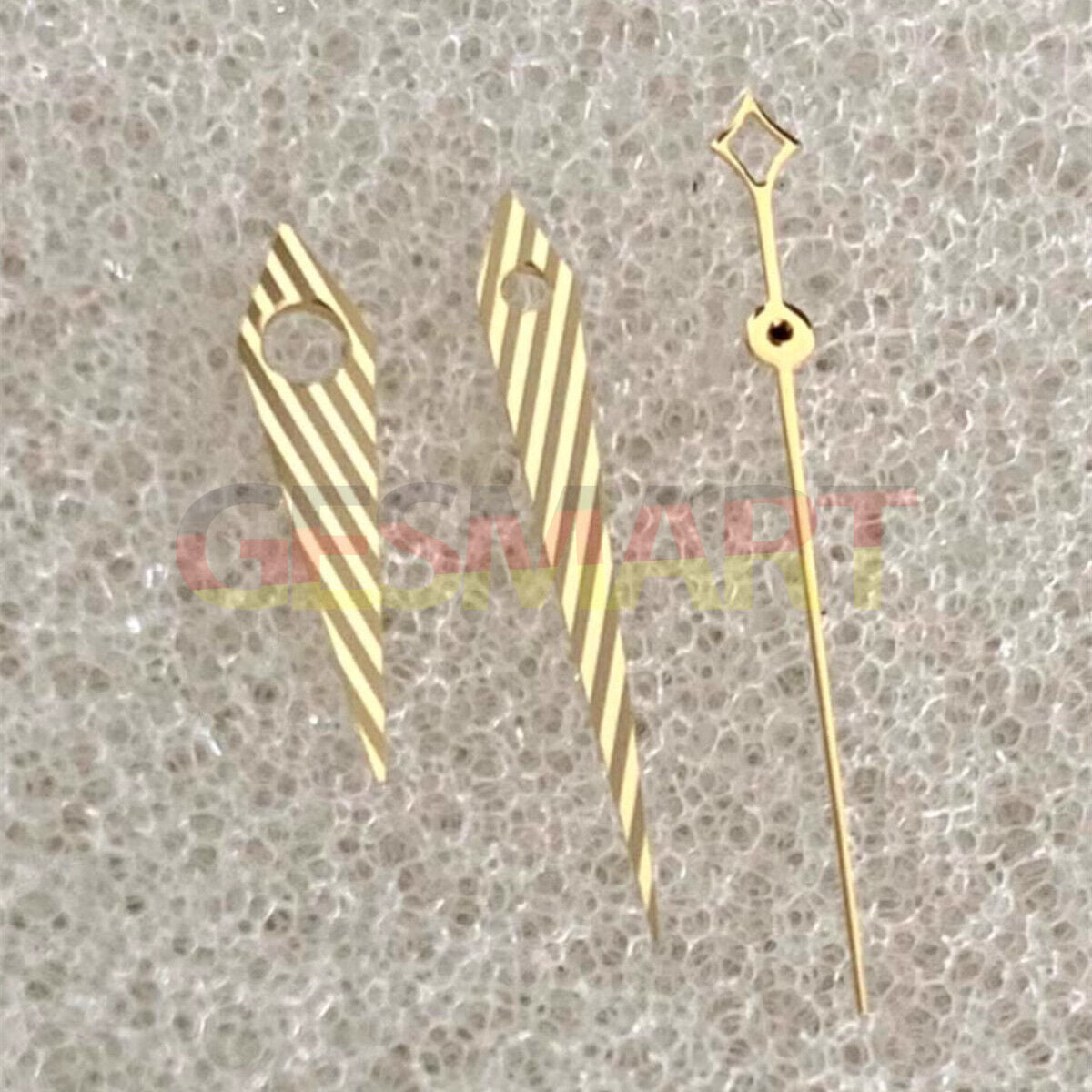 No Lume Twill golden watch hands set for NH35 NH34 NH36 NH70 movements, precision-crafted.