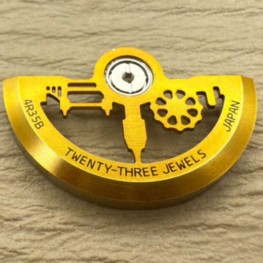 Poids oscillant creux modifié de style architectural jaune pour NH35 NH36