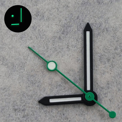 Silver/Black  Watch Hands For NH34 NH35 NH36 NH38 7S26 4R35 4R36 Green Luminous