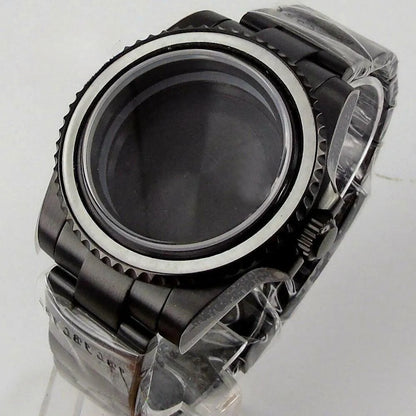 40mm Sapphire Glass Black PVD Watch Case fit NH35 NH36 Miyota 8215 2813 ETA2824