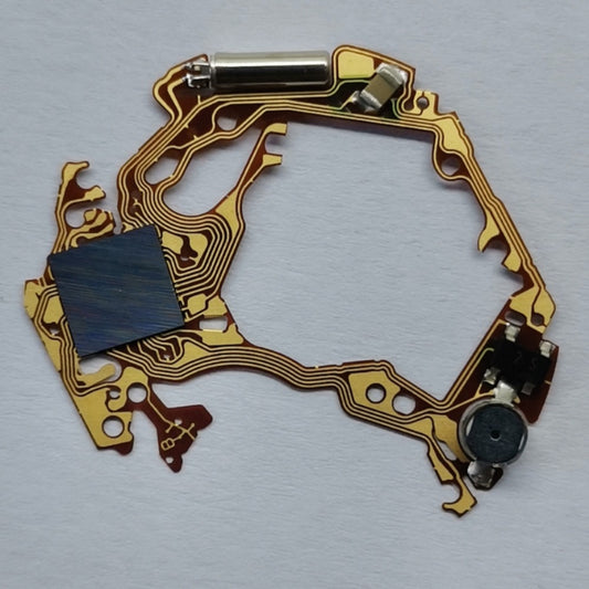 Original Japan-made circuit board for Seiko 5T52B quartz watch movement, precision replacement part.