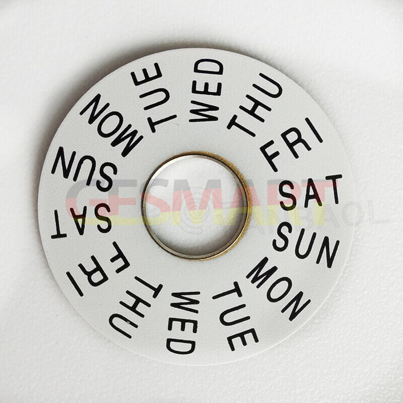 White Week Disk wheel for watch, compatible with China Made/ETA 7750 movement, precision parts by Generic.