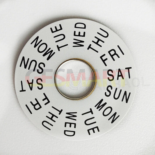 White Week Disk wheel for watch, compatible with China Made/ETA 7750 movement, precision parts by Generic.