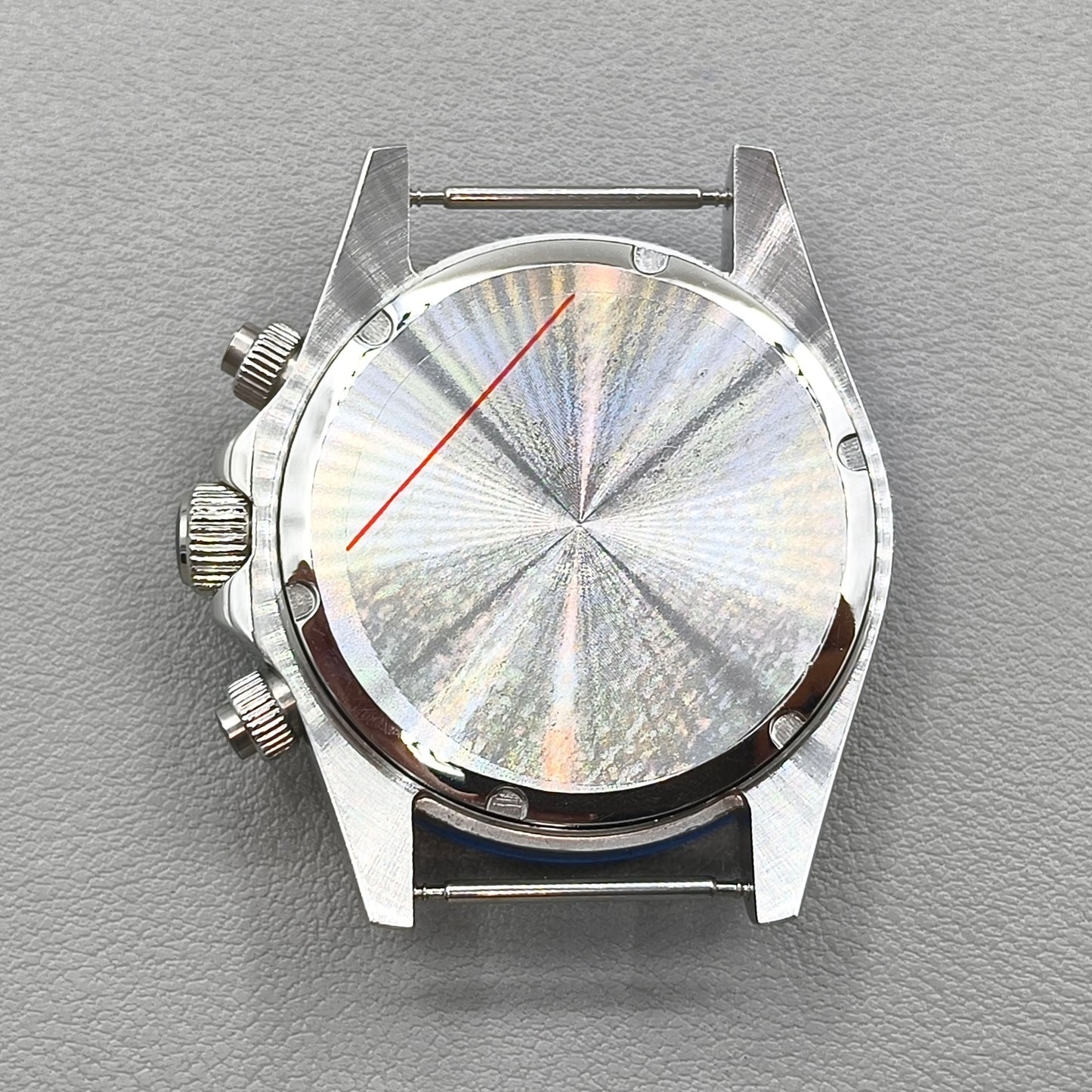 40mm Mens Watch Steel Case Blue Bezel for Daytona VK63 VK64 Fits 20mm Strap