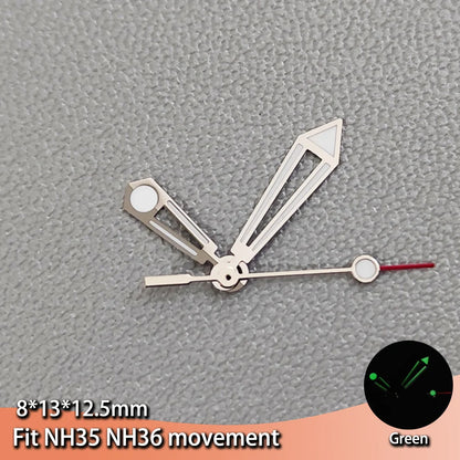 Luminous Green Watches Hands for NH35 NH36 Series ETA 2836 2824 Miyota 8205 8215