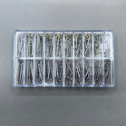 Assortment 200 PCS Watch Strap Screws Tube Friction Pin Clasp Strap Bracelet Rivet End