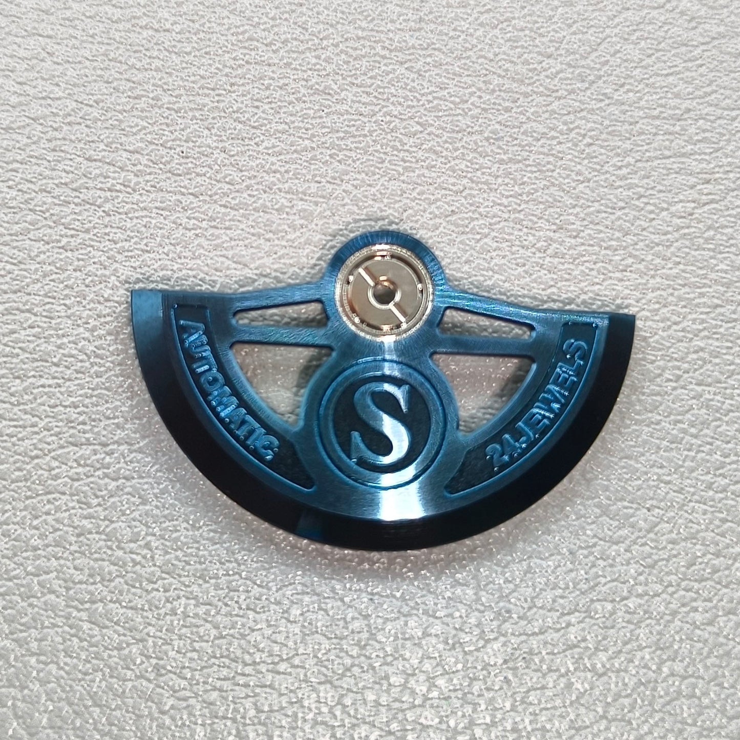 Modified Blue Hollow S Carved Oscillating Weight Rotor for NH35 NH36 Movement