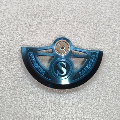 Modified Blue Hollow S Carved Oscillating Weight Rotor for NH35 NH36 Movement
