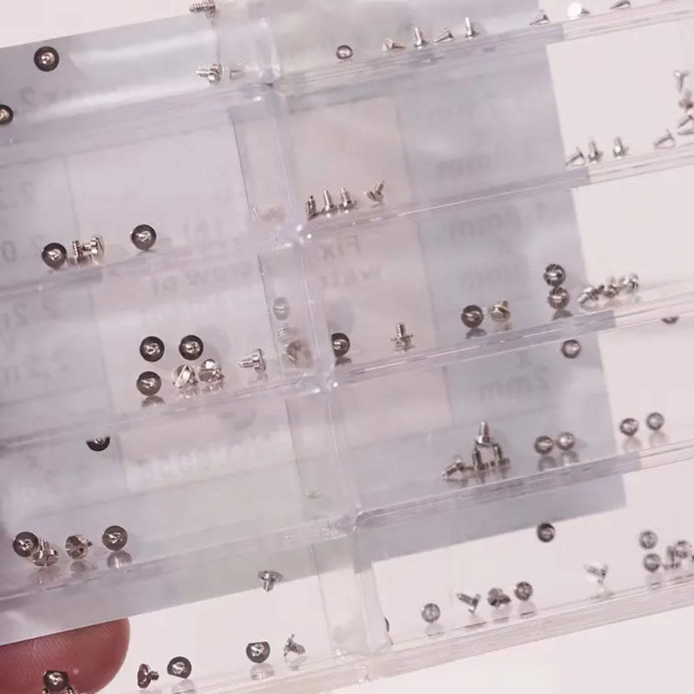Box of 10 mixed-size watch movement securing screws for NH35, ETA 2836, 2824-2, 8200 repair ? precise watch accessory.