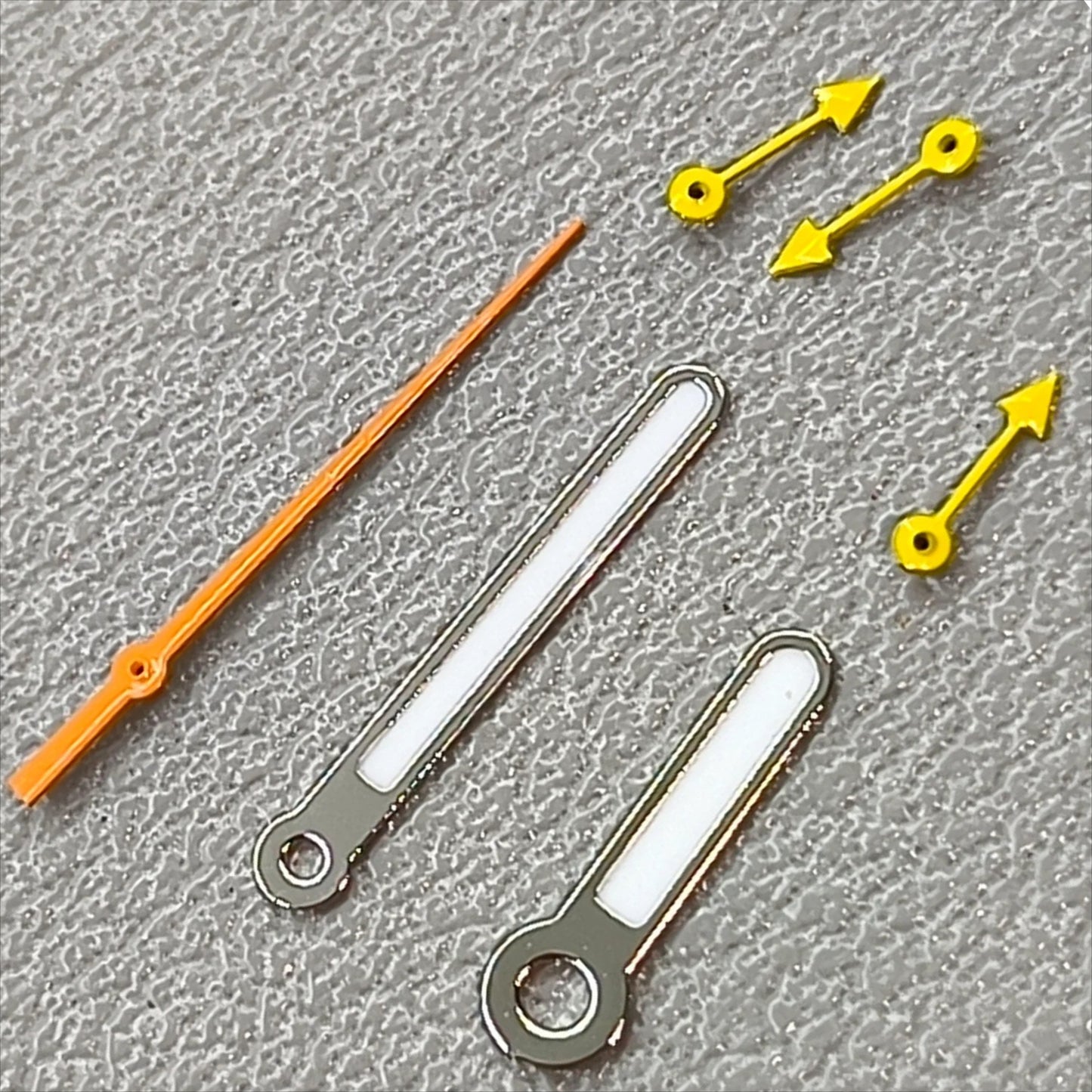 Silver Trim Round Pointed Orange Second Yellow Small Second Watch Hands for OS10 OS60 OS80
