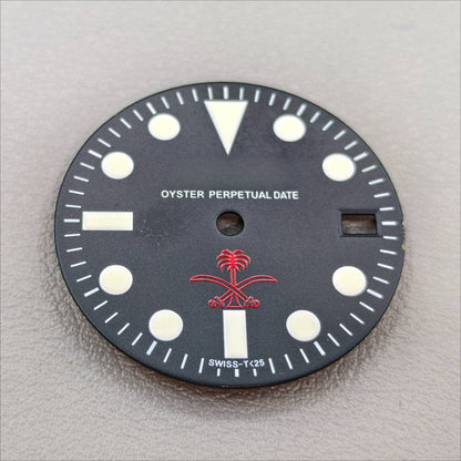 watch dial with R logo