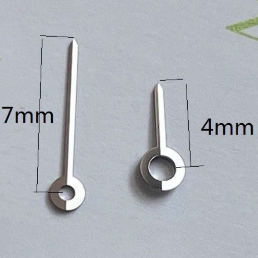 Dark silver 4x7mm watch hands for Ronda 763, 762, 751, 1062, 1063 movements