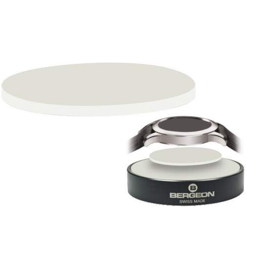 Bergeon 5393-P40 non-slip silicon case cushions for watch repair, pack of 2, protecting watch cases securely.