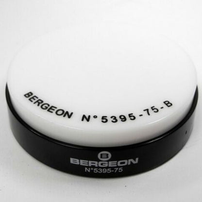 Bergeon 5395-75-B white gel watch case cushion, 75mm, ideal for protecting watch movements during repair.