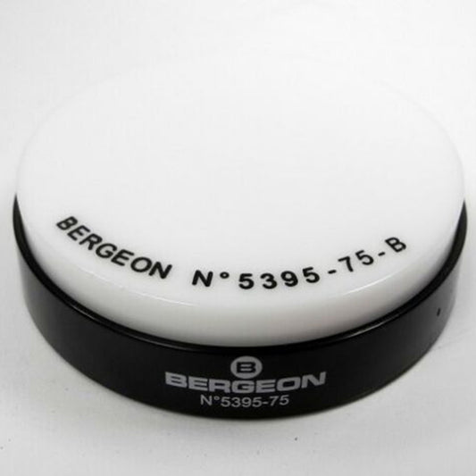 Bergeon 5395-75-B white gel watch case cushion, 75mm, ideal for protecting watch movements during repair.
