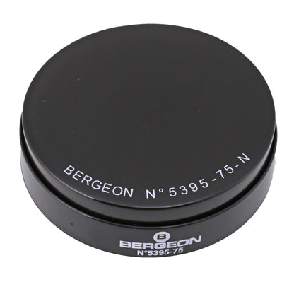 Bergeon 5395-75-N black gel watch case cushion, 75mm, Swiss made for secure watch protection