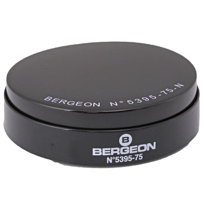 Bergeon 5395-75-N black gel watch case cushion, 75mm, Swiss made for secure watch protection