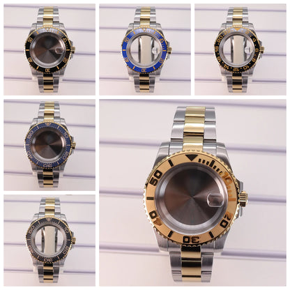 40mm Steel Watch Case For NH35 NH36 NH34 NH38 Eta2824 Miyota8215 SUB GMT Mod