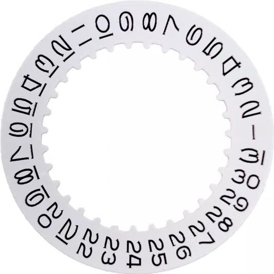 Opening 9 Font Type White Date Disk Wheel Generic for 3235 3285 Mechanical Movement