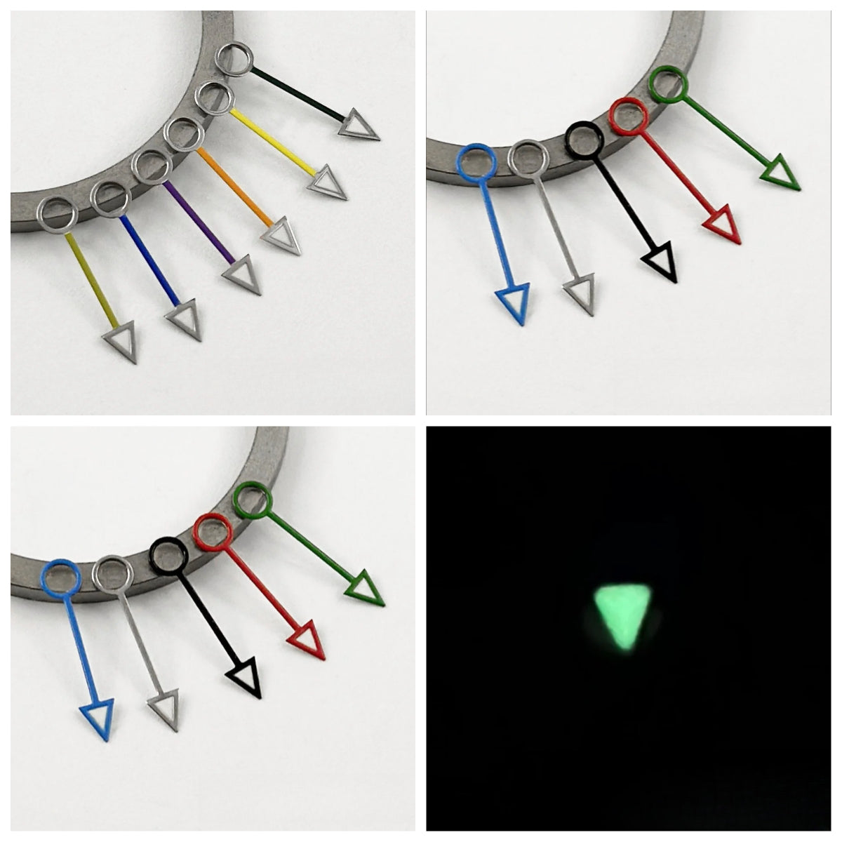 Modified GMT NH34 Multi-Color GMT Watch Hands Pointers Luminous for NH34A 4R34