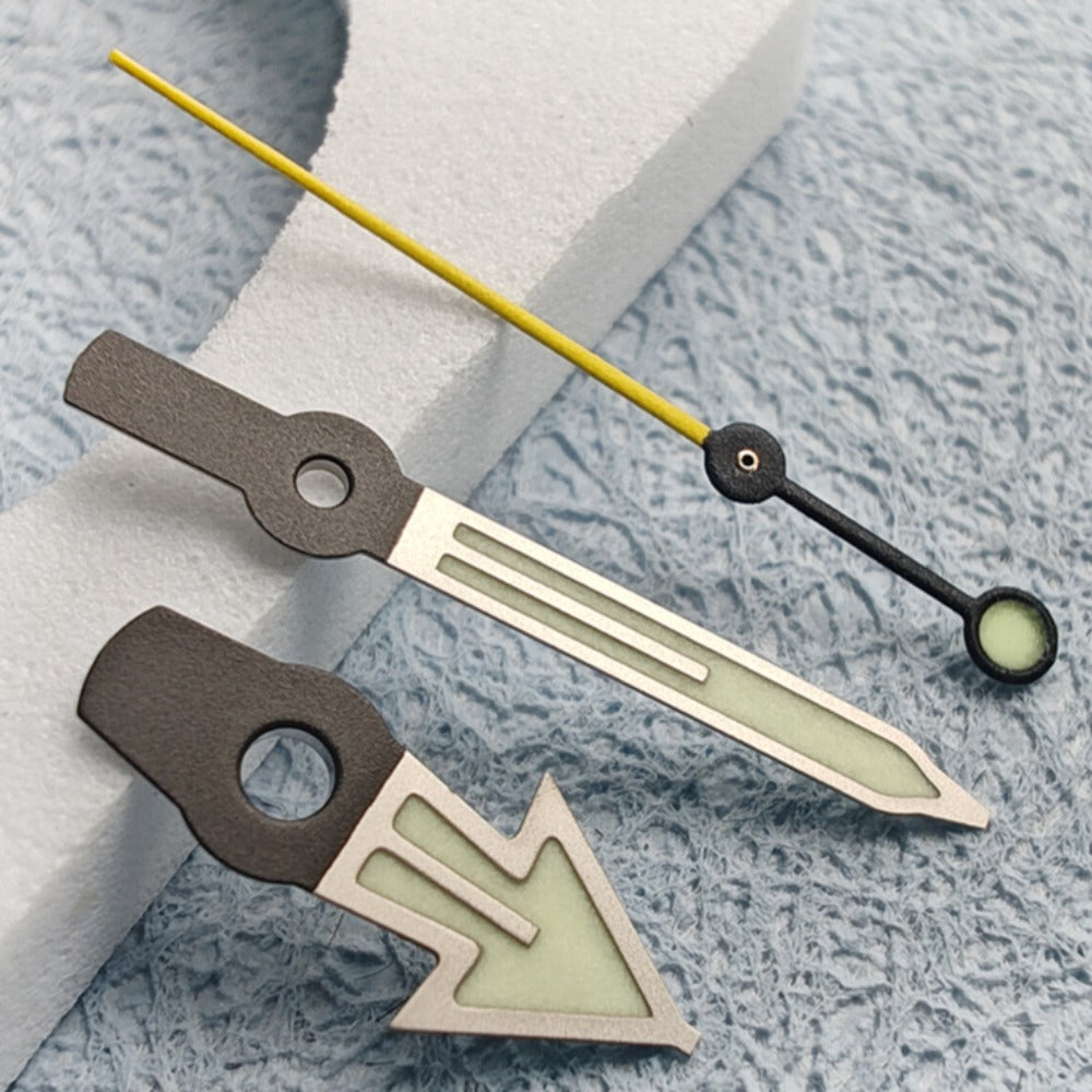 Matted C3 Lume yellow second hand for Tuna SKX007, NH35/36, NH70/72 watches.