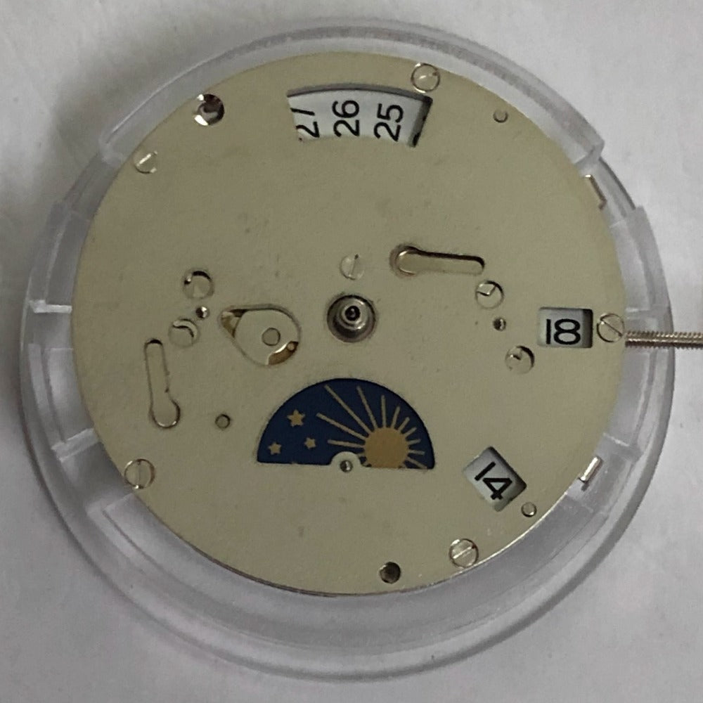 China Made 2813 mechanical watch movement with single calendar and small second subdial at 3, 6, and 9 o'clock positions.