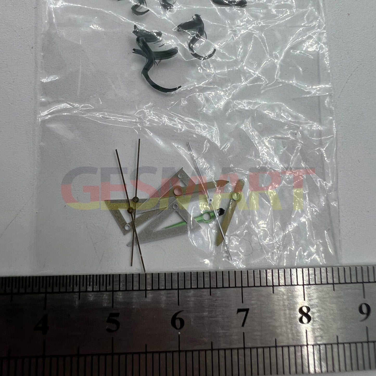 Triangular ruler style irregular watch hands set for Miyota 2035, precise timekeeping accessory.