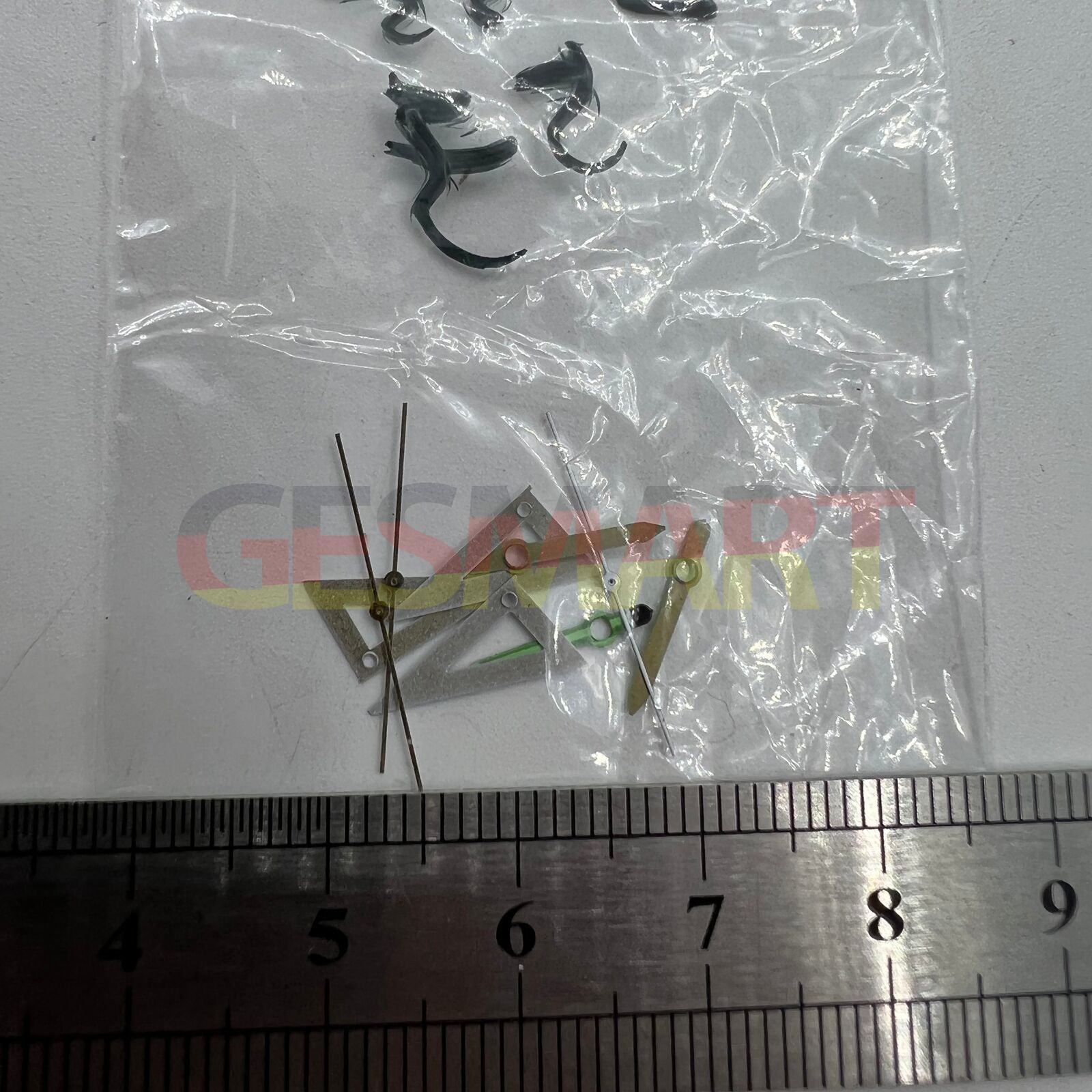 Triangular ruler style irregular watch hands set for Miyota 2035, precise timekeeping accessory.