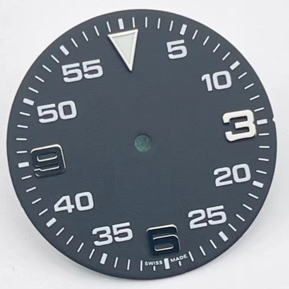 28.5mm Solid Black BGW9 Blue Lume Watch Dial Fit for NH35 Movement