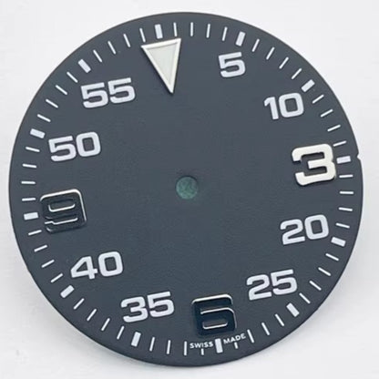 28.5mm Solid Black BGW9 Blue Lume Watch Dial Fit for NH35 Movement