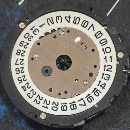 Miyota 6S10 Quartz Movement Watch Part White Disk Date At 3