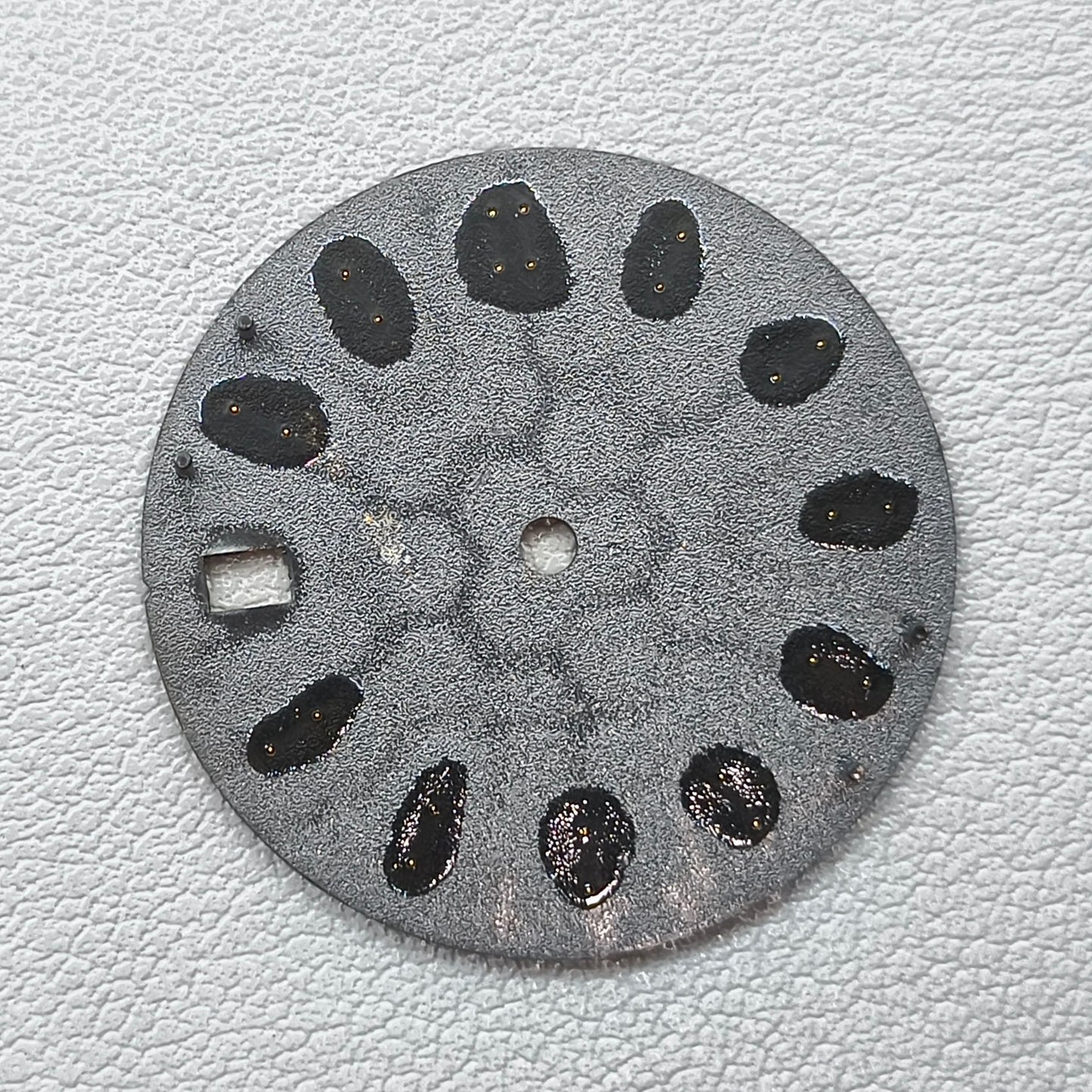 No Logo Black 28.5mm Golden Nail Constructed Lume Watch Dial Fit for NH35 NH36