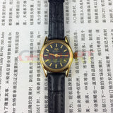 Black Round Case Golden Nail Tianjin Seagull Manual Mechanical Ladies Watch