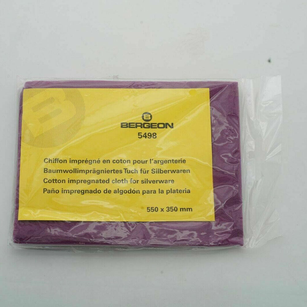 Bergeon 5498 silverware cloth for watch cleaning, 550x350mm, gentle polishing accessory