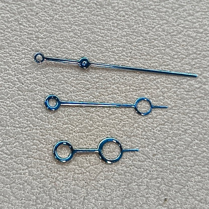 2 Sets No Lume Modified 12.5mm Blue Circle Hollow Watch Hands for NH35/36 NH38 NH72