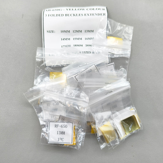 18 PIECES 9 Sizes Golden Watch Strap Bracelet Extender Bands Clasp Extension Link