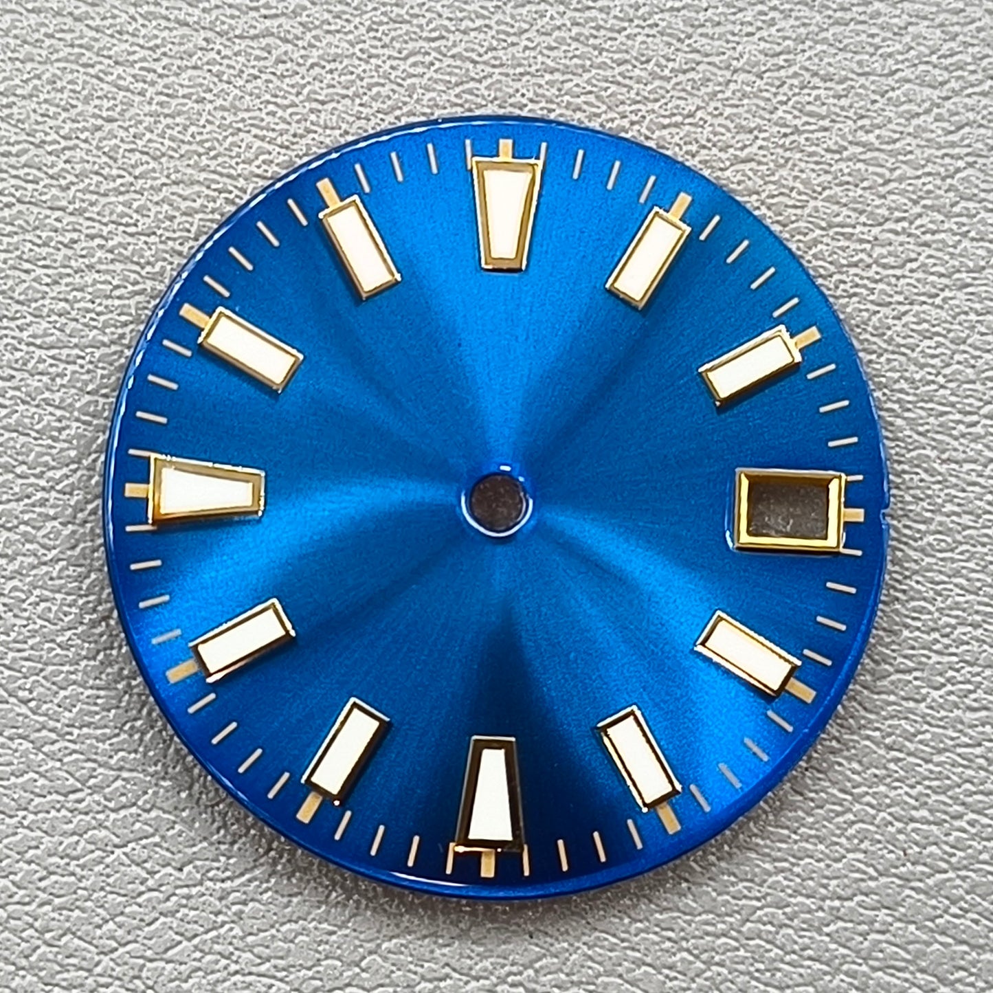 Blue Golden Nail Trim with Green Luminous Watch Dial for NH35 Movement
