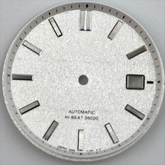 Silbernes Datejust NO Lume 33 mm modifiziertes Uhrenzifferblatt für NH35 NH36 Uhrwerk