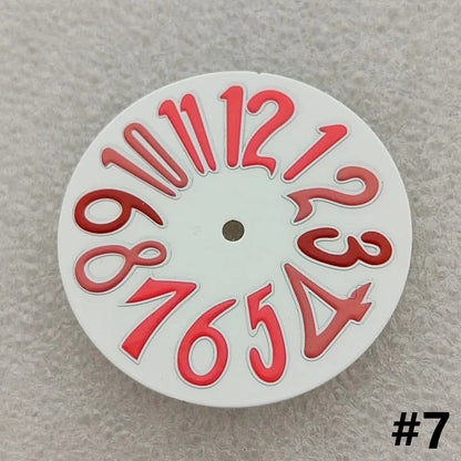 33.2mm Modified Enamel with Faint Luminous Large Watch Dials for NH35 Movement