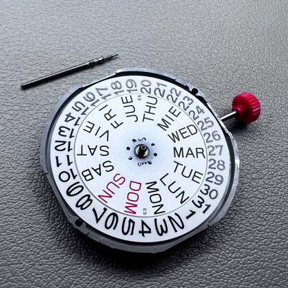 Miyota 2405 Quartz Movement Date Day Date@3 Movement with Watch Stem