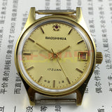 33mm Manual Mechanical Watch Single Calendar 17 Jews Yellow Dial Shock-Resistant