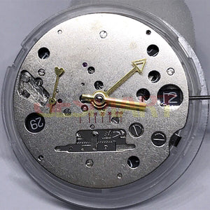 Seagull ST25 watch movement showcasing small second at 9 o'clock with kinetic energy feature.