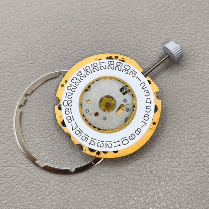 Swiss Ronda 705 Golden Quartz Watch Movement 3 Hands Date@3