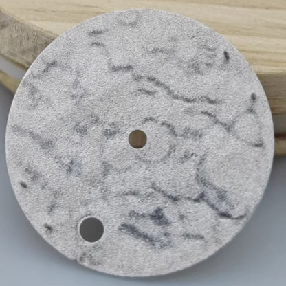 White 28.5mm Lunar Surface watch dial for NH35 NH36 movement, perfect for watch customization.