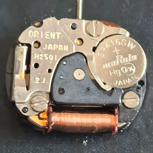 Orient H2501 quartz movement watch part for disassembly, 3 hands, Japan made, precise repair accessory